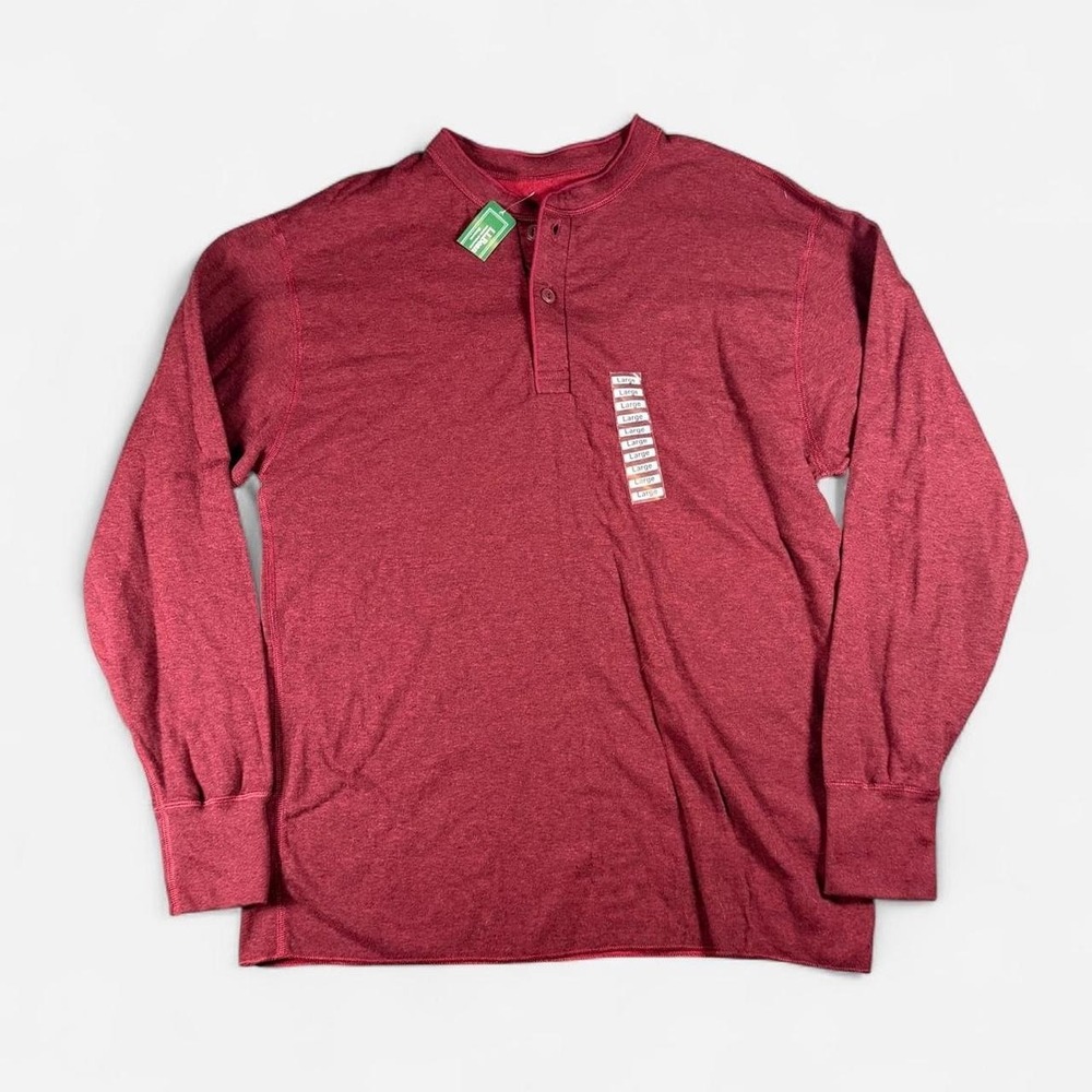 NEW L.L.Bean River Driver Henley Shirt Wool Blend Traditional Fit Size Large